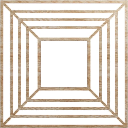 Ekena Millwork Raven Wood Fretwork Pierced Ceiling Medallion, Red Oak, 16"OD x 5 7/8"ID x 3/8"T CMWP16X16X0375RARO